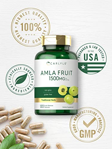 Foto 6 pulgar | Suplemento Carlyle Amla Fruit 1500 Mg 120 Cápsulas Sin Ogm - Venta Internacional.