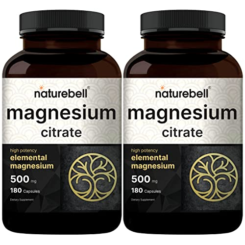 Foto 2 pulgar | Suplemento De Citrato De Magnesio Naturebell 500 Mg 180 Cápsulas - Venta Internacional.