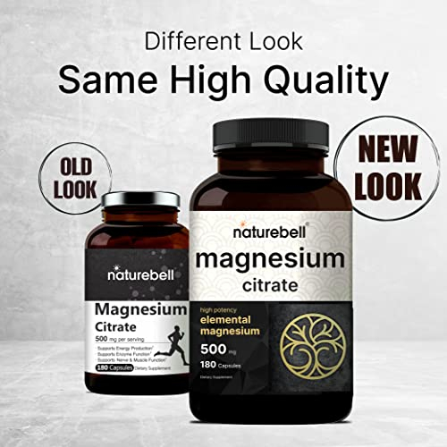 Foto 7 | Suplemento De Citrato De Magnesio Naturebell 500 Mg 180 Cápsulas - Venta Internacional.