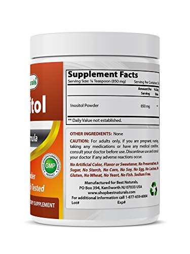 Foto 6 pulgar | Suplemento Best Naturals De Inositol Puro En Polvo, 454 G - Venta Internacional.