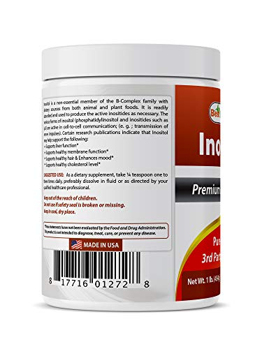 Foto 7 pulgar | Suplemento Best Naturals De Inositol Puro En Polvo, 454 G - Venta Internacional.