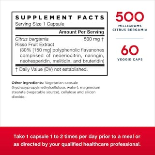Foto 2 | Suplemento De Bergamota Cítrica De Jarrow Formulas, 500 Mg, 60 Veggie C - Venta Internacional.