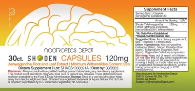 Foto 2 | Suplemento De Extracto De Ashwagandha Nootropics Depot Shoden 120 Mg - Venta Internacional.