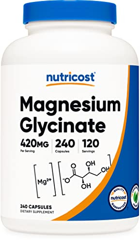 Foto 2 pulgar | Suplemento Nutricost Glicinato De Magnesio 420 Mg 240 Cápsulas - Venta Internacional.
