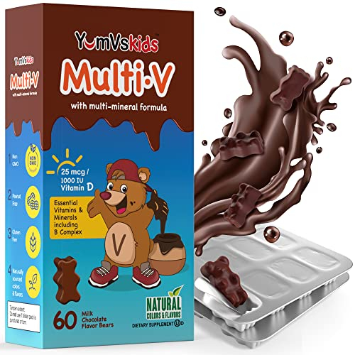 Foto 2 pulgar | Suplemento Multivitamínico Yum-vs Kids Chocolate 60 Masticable - Venta Internacional.