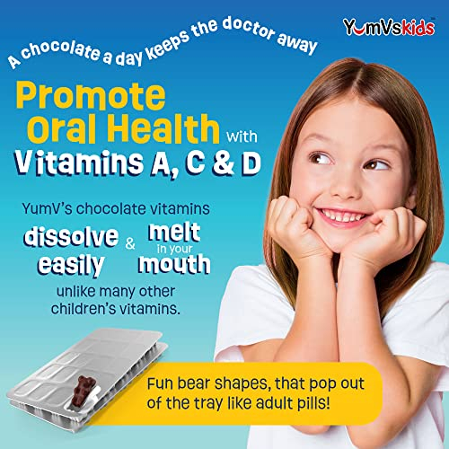 Foto 4 | Suplemento Multivitamínico Yum-vs Kids Chocolate 60 Masticable - Venta Internacional.