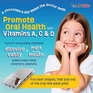 Foto 4 | Suplemento Multivitamínico Yum-vs Kids Chocolate 60 Masticable - Venta Internacional.