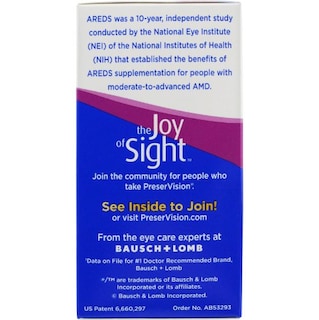 Foto 7 | Suplemento Bausch + Lomb Preservision Areds Eye 90 Geles Blandos - Venta Internacional.
