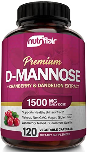 Foto 2 pulgar | Suplemento Nutriflair D-manose 1200 Mg Con 120 Cápsulas De Arándano - Venta Internacional.