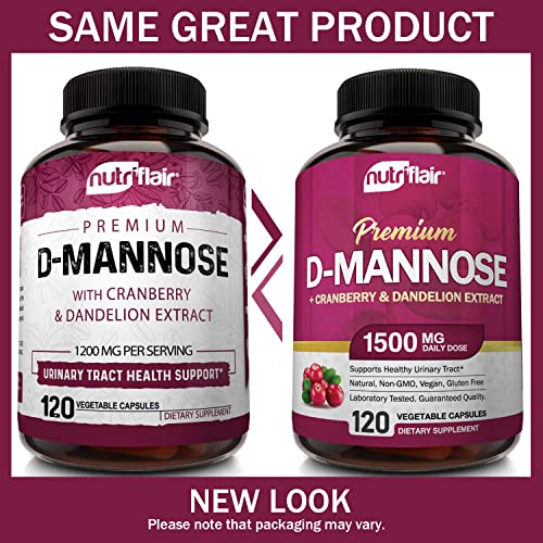Foto 4 pulgar | Suplemento Nutriflair D-manose 1200 Mg Con 120 Cápsulas De Arándano - Venta Internacional.
