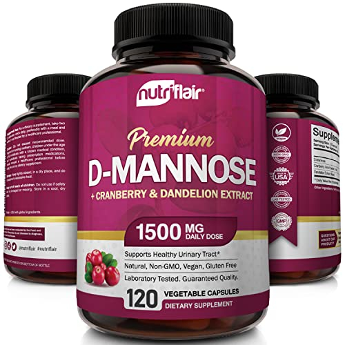 Foto 5 pulgar | Suplemento Nutriflair D-manose 1200 Mg Con 120 Cápsulas De Arándano - Venta Internacional.