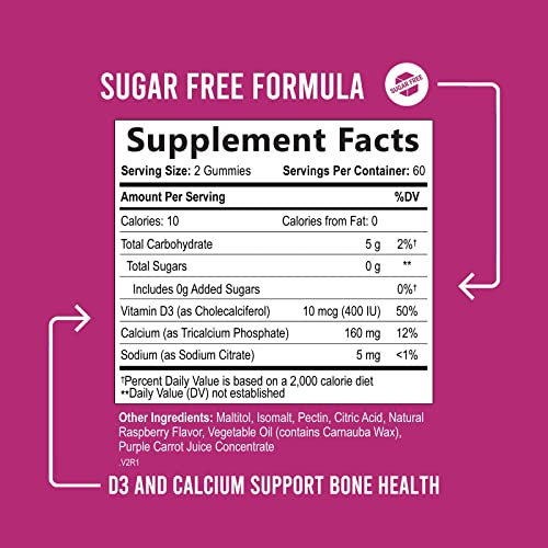 Foto 3 pulgar | Complemente El Calcio De Nature's Nutrition Con Gomitas De Vitamina D3 - Venta Internacional.