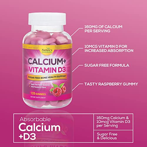 Foto 6 pulgar | Complemente El Calcio De Nature's Nutrition Con Gomitas De Vitamina D3 - Venta Internacional.