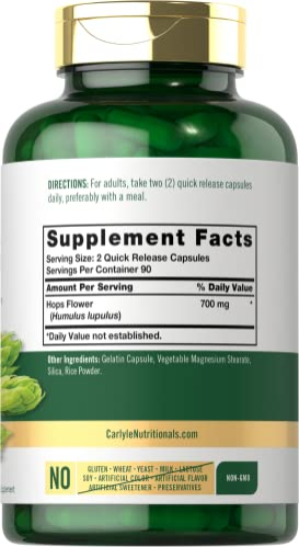 Foto 2 | Suplemento De Lúpulo Carlyle 700 Mg 180 Cápsulas Sin Ogm Gluten Fr - Venta Internacional.