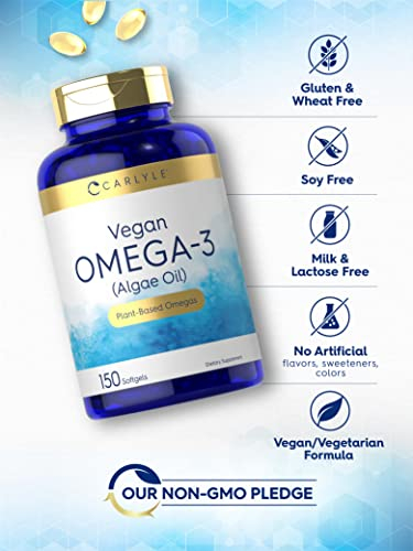 Foto 4 | Suplemento Carlyle Vegan Omega 3 200 Mg Cápsulas Blandas 150 Unidades - Venta Internacional.