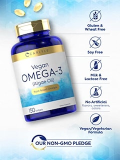 Foto 4 | Suplemento Carlyle Vegan Omega 3 200 Mg Cápsulas Blandas 150 Unidades - Venta Internacional.