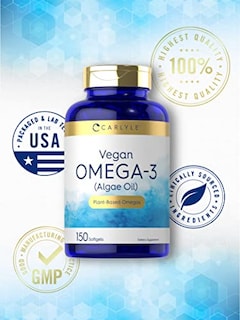 Foto 5 | Suplemento Carlyle Vegan Omega 3 200 Mg Cápsulas Blandas 150 Unidades - Venta Internacional.
