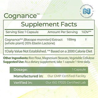 Foto 4 | Suplemento Nootropics Depot Cognance Enhanced Bacopa 100 Mg - Venta Internacional.