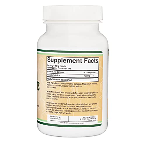 Foto 3 pulgar | Tabletas De Yoduro De Potasio Double Wood Supplements 130 Mg - Venta Internacional.
