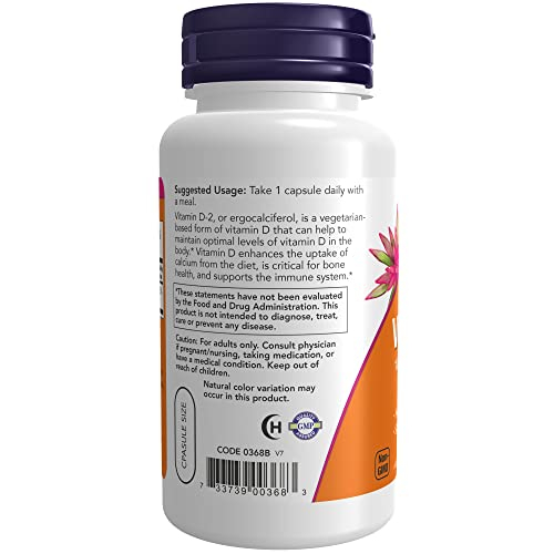 Foto 4 pulgar | Suplemento Now De Vitamina D Seca De Alta Potencia, 1000 Ui, 120 Cápsulas - Venta Internacional.