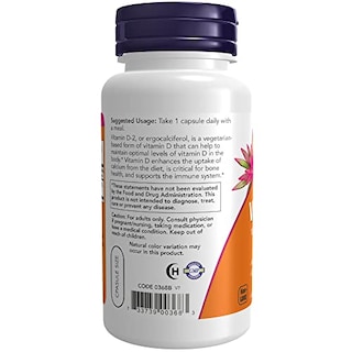 Foto 3 | Suplemento Now De Vitamina D Seca De Alta Potencia, 1000 Ui, 120 Cápsulas - Venta Internacional.