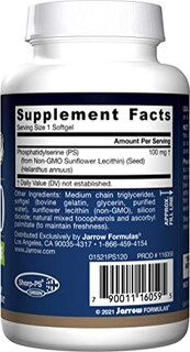 Foto 3 | Suplemento Jarrow Formulas Ps 100 De Fosfatidilserina 100 Mg - Venta Internacional.