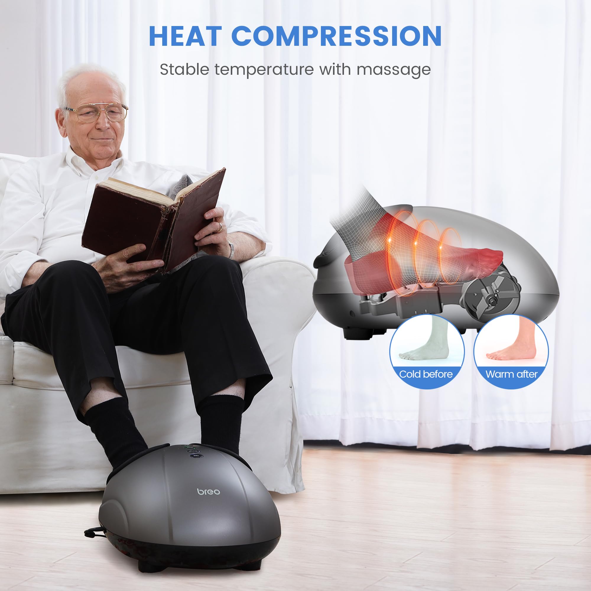 Foto 4 | Máquina Masajeadora De Pies Breo Shiatsu Deep Tissue Con Calor - Venta Internacional.