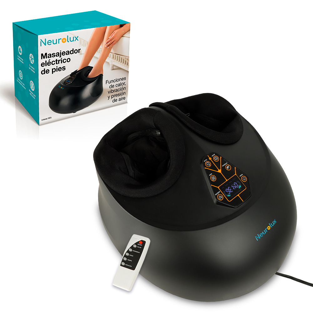 Foto 2 pulgar | Masajeador De Pies Eléctrico Con Calor Vibración Compresión De Aire, Neurolux, Color Negro