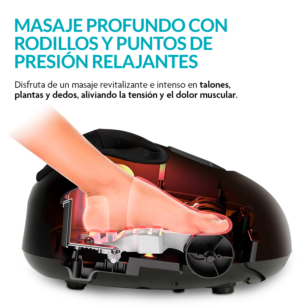 Foto 4 pulgar | Masajeador De Pies Eléctrico Con Calor Vibración Compresión De Aire, Neurolux, Color Negro