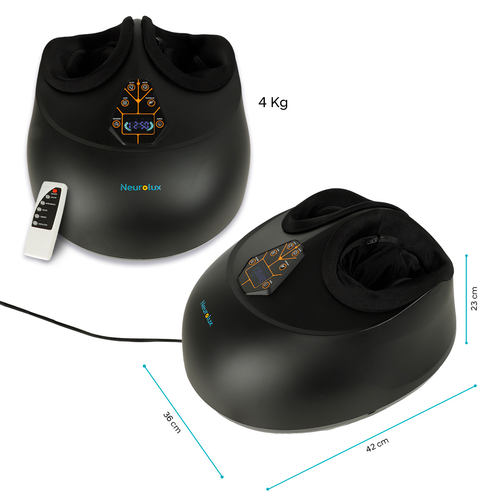 Foto 9 pulgar | Masajeador De Pies Eléctrico Con Calor Vibración Compresión De Aire, Neurolux, Color Negro