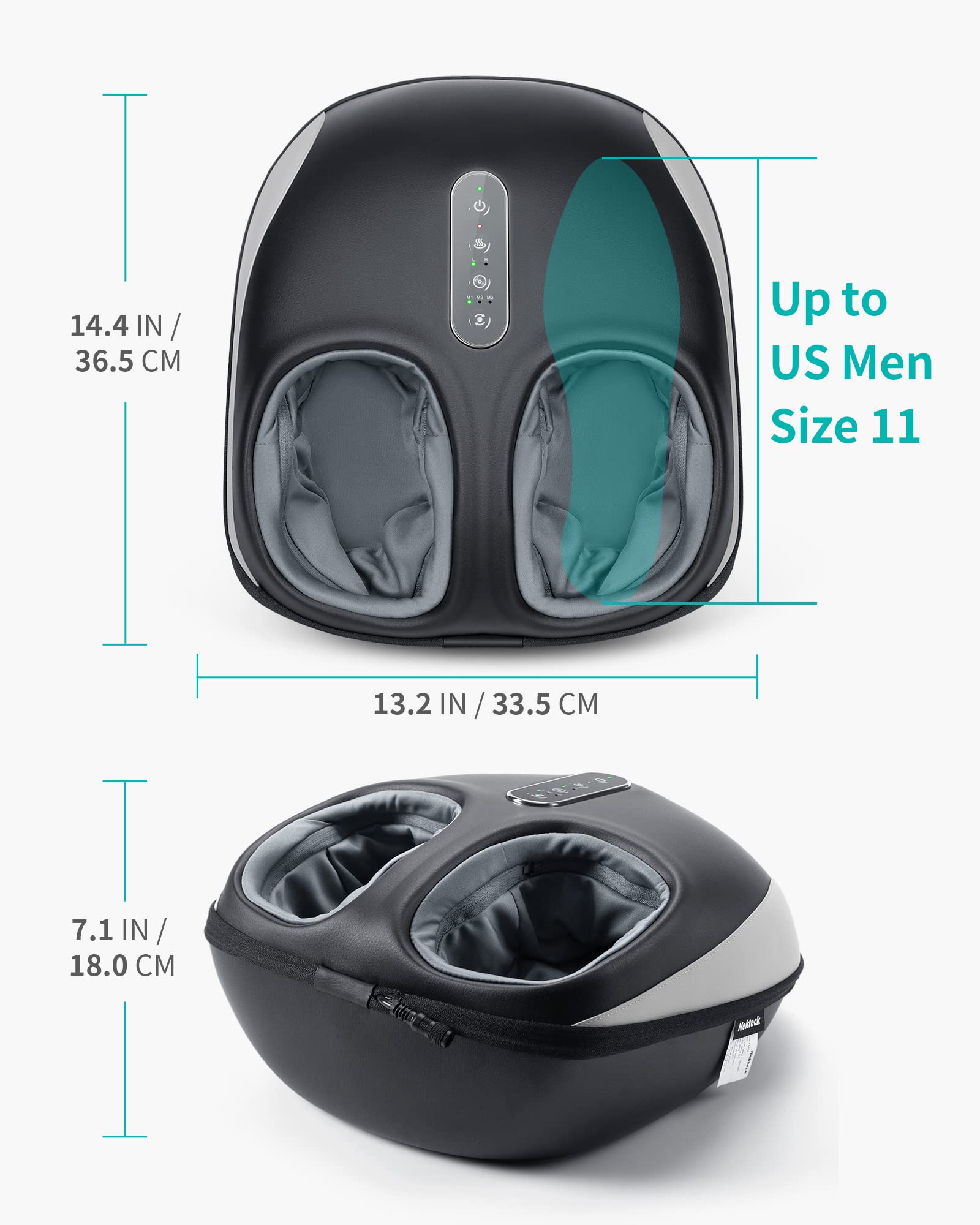 Foto 7 pulgar | Masajeador De Pies Nekteck Con Calor Y Shiatsu De Amasado Profundo - Venta Internacional.