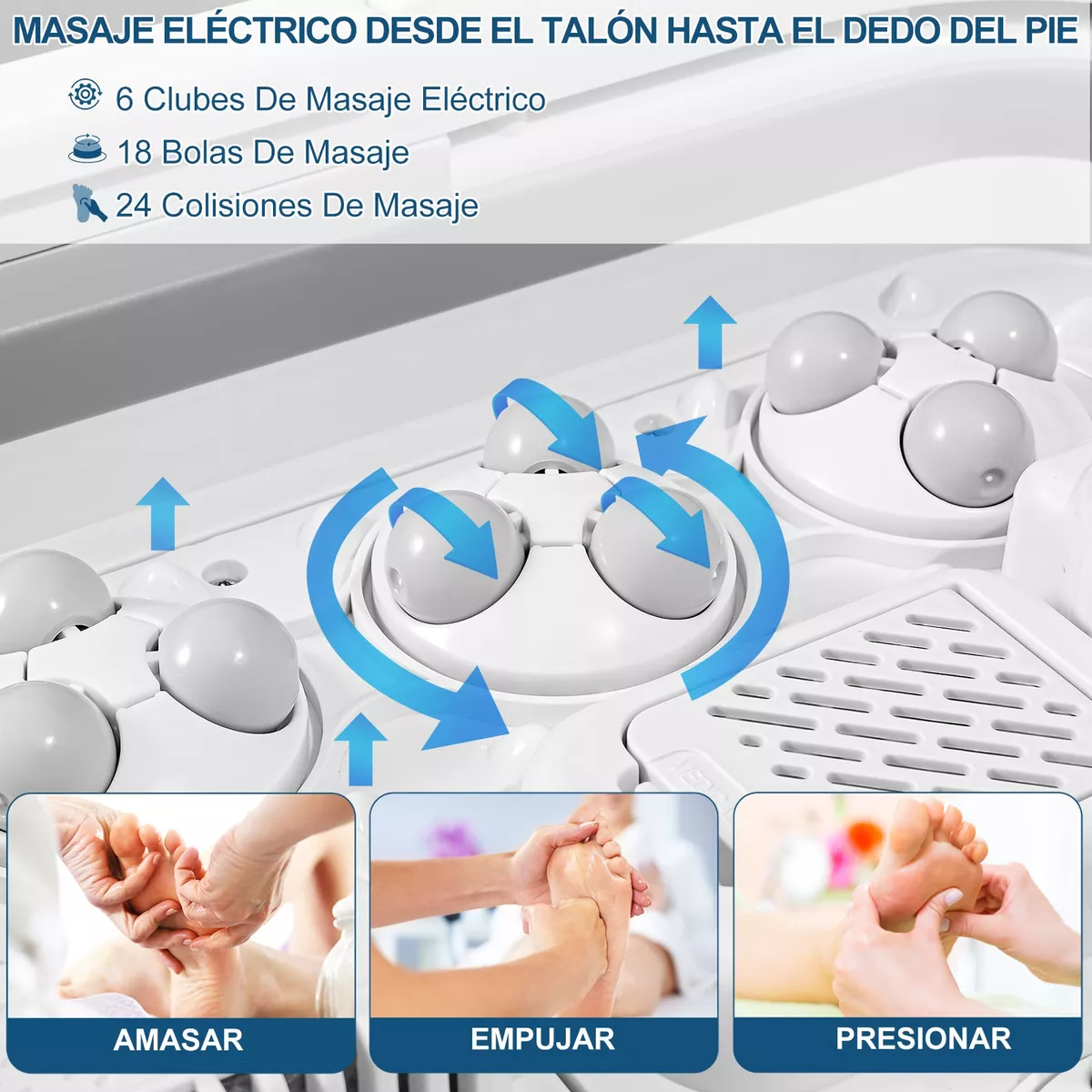 Foto 4 pulgar | Spa De Pedicura Tina Para Pies Masajeador Eléctrico Eo Safe Imports Esi-18430 Blanco
