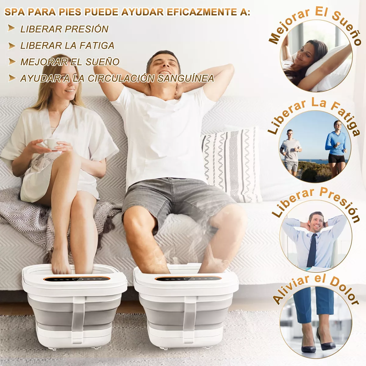 Foto 5 pulgar | Tina Para Pies Spa De Pedicura Masajeador Con Burbujas Eo Safe Imports Esi-18428 Blanco