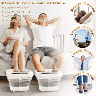 Foto 4 | Tina Para Pies Spa De Pedicura Masajeador Con Burbujas Eo Safe Imports Esi-18428 Blanco