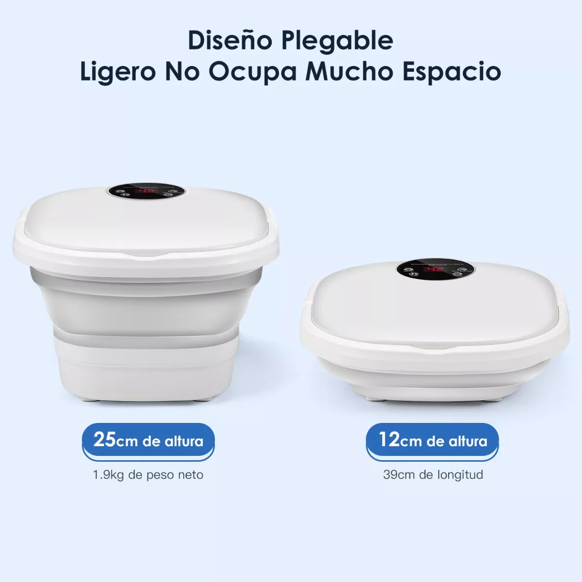 Foto 4 pulgar | Language Tina De Masajeador Para Pies Spa Portatil Plegable Burbujas Eo Safe Imports Esi-11192-1 Blanco