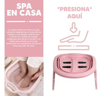 Foto 3 | Jauz Tina Masajeador Para Pies Spa Portátil Color Rosa