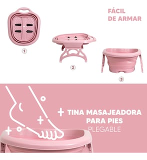 Foto 5 | Jauz Tina Masajeador Para Pies Spa Portátil Color Rosa