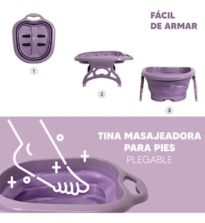 Foto 3 | Jauz Tina Masajeador Para Pies Spa Portátil Color Morado