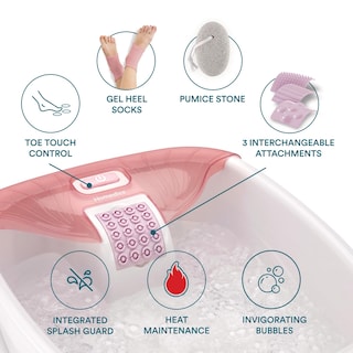 Foto 3 | Footbath Homedics Bubble Bliss Deluxe Con 3 Accesorios De Masaje - Venta Internacional.