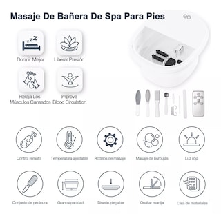 Foto 2 | Spa Para Pedicura Tina De Pies Masajeador Con Burbujas Eo Safe Imports Esi-14361-1 Blanco