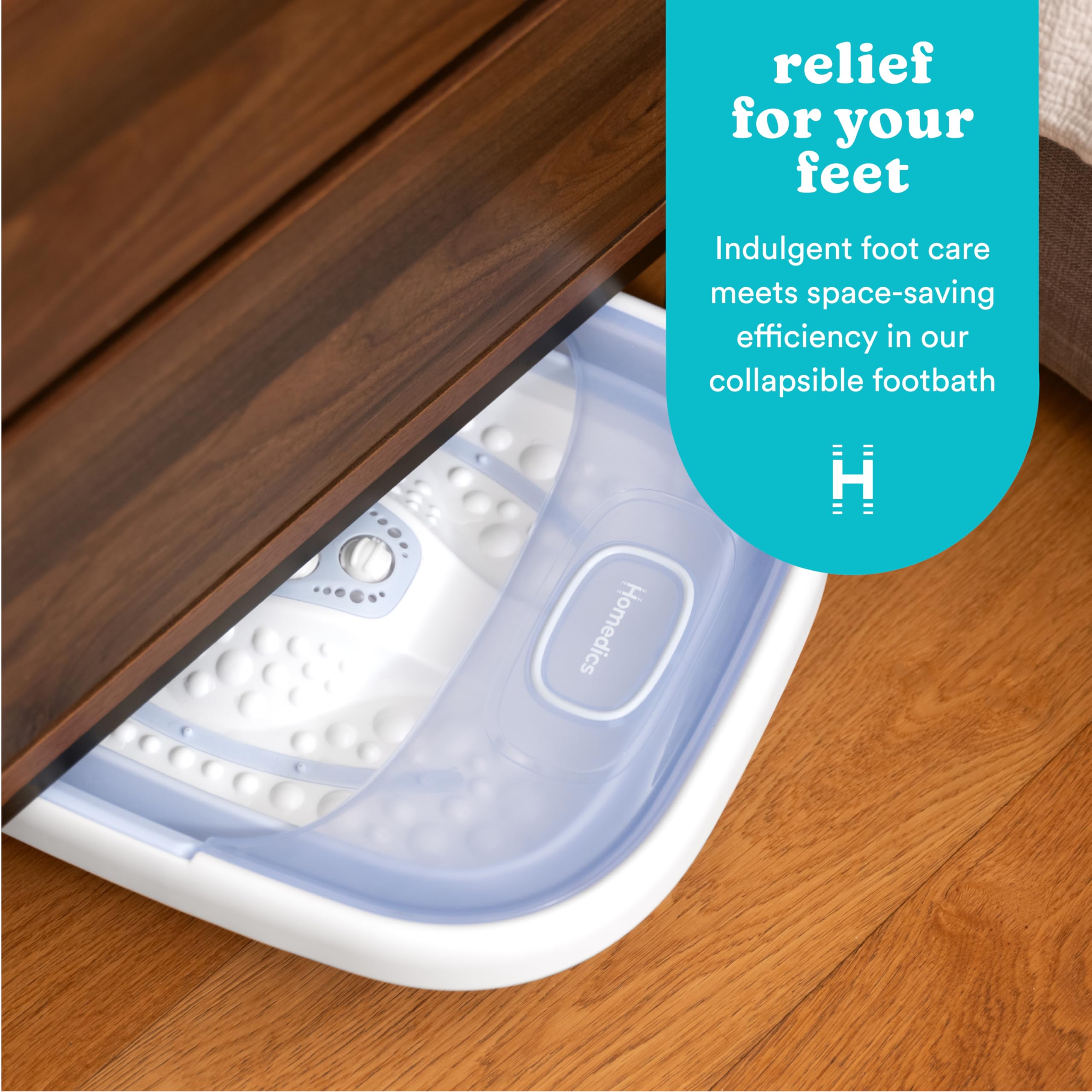 Foto 3 pulgar | Footbath Homedics Smart Space Essential Con Masaje De Burbujas - Venta Internacional.