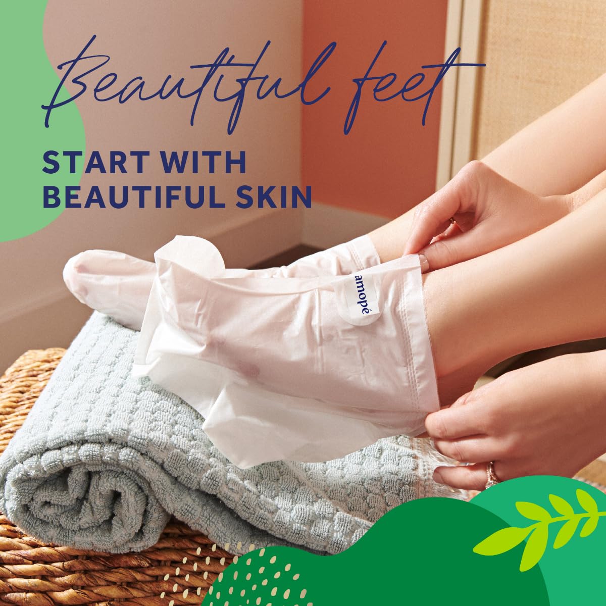 Foto 2 | Máscara Para Pies Amopé Pedi Mask Calcetines Intensamente Hidratantes X3 - Venta Internacional.