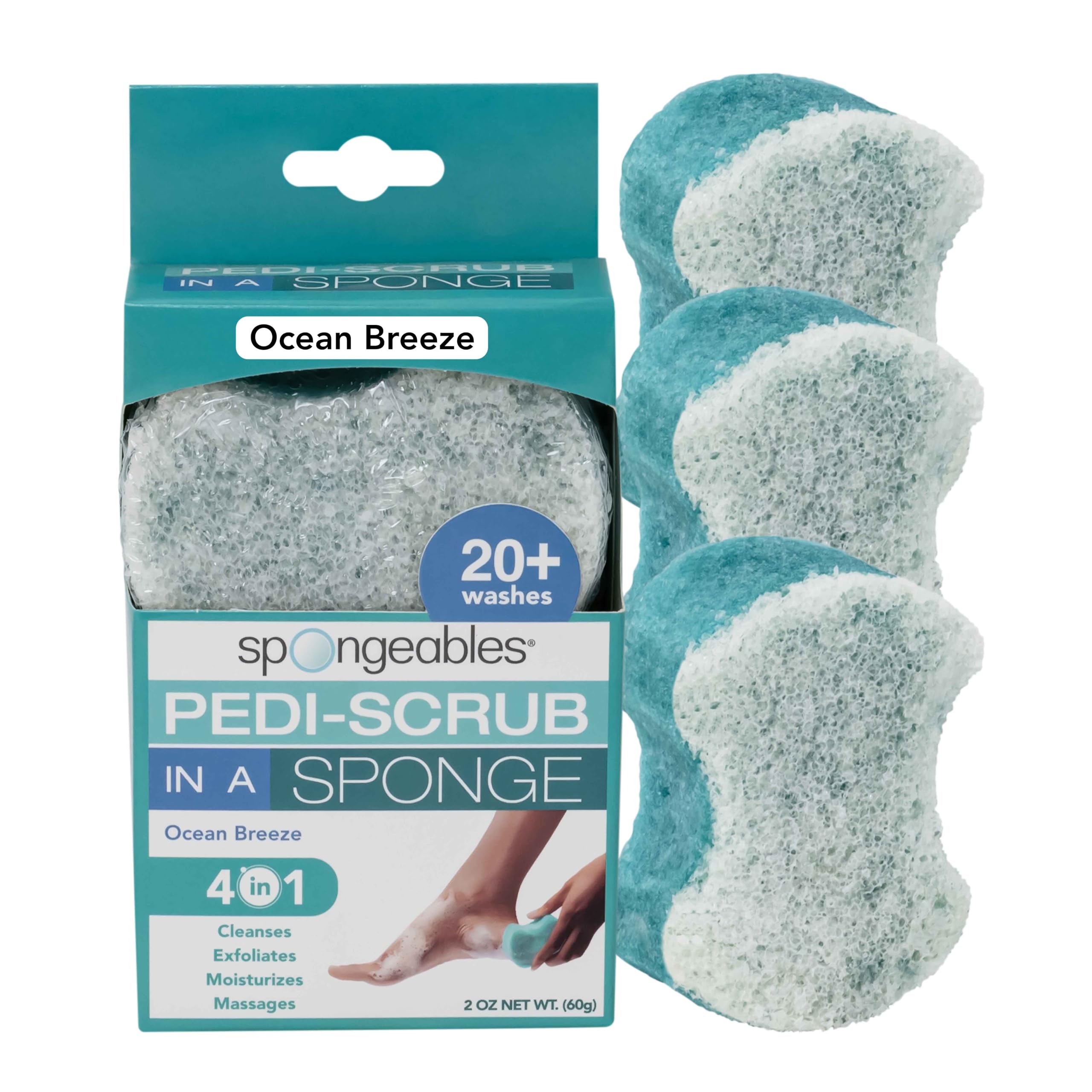 Foto 2 pulgar | Esponja Exfoliante Para Pies Spongables Pedi Scrub, 3 Unidades - Venta Internacional.