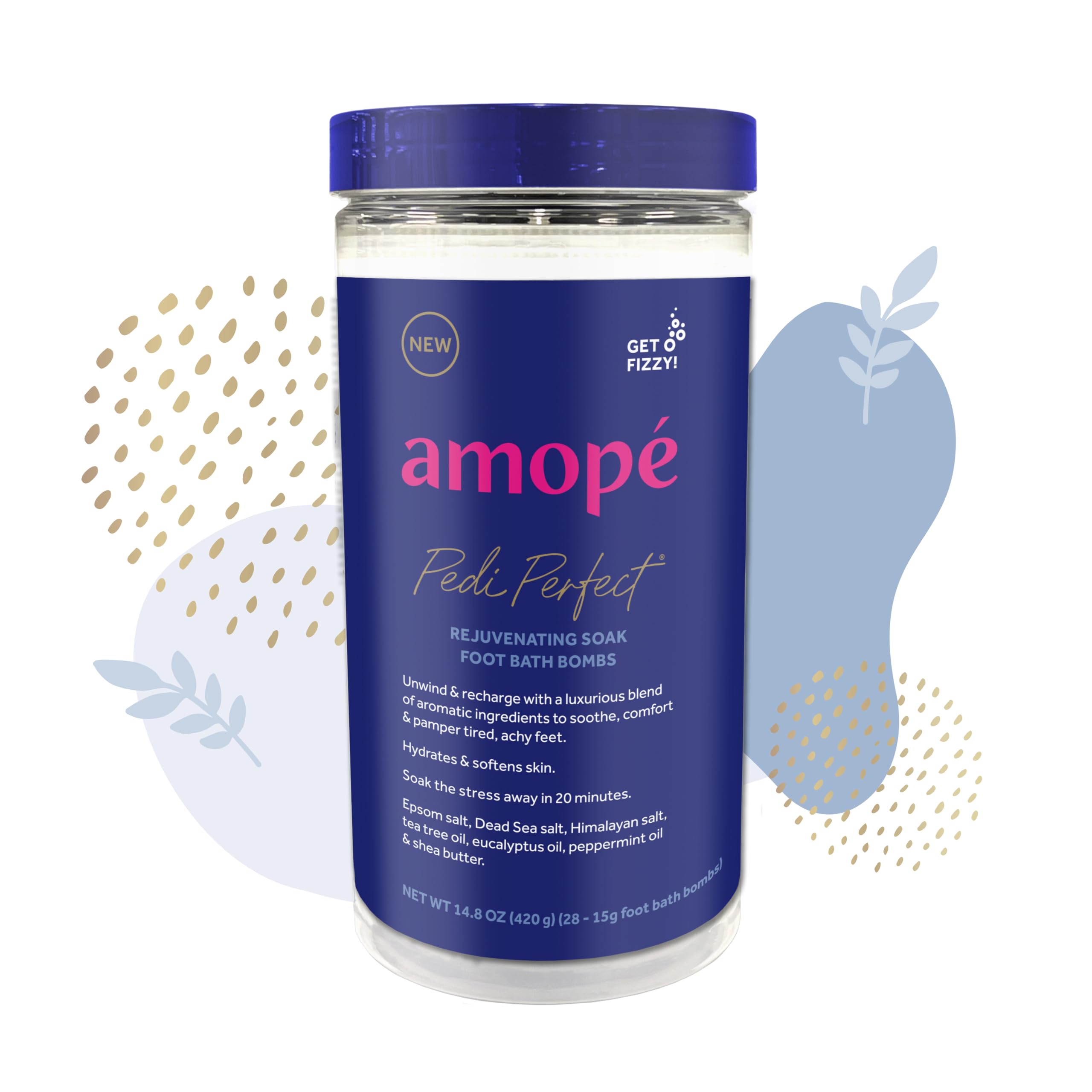 Foto 1 | Bombas De Baño Para Remojo De Pies Amopé Pedi Perfect Rejuvenating, 28 Unidades - Venta Internacional.
