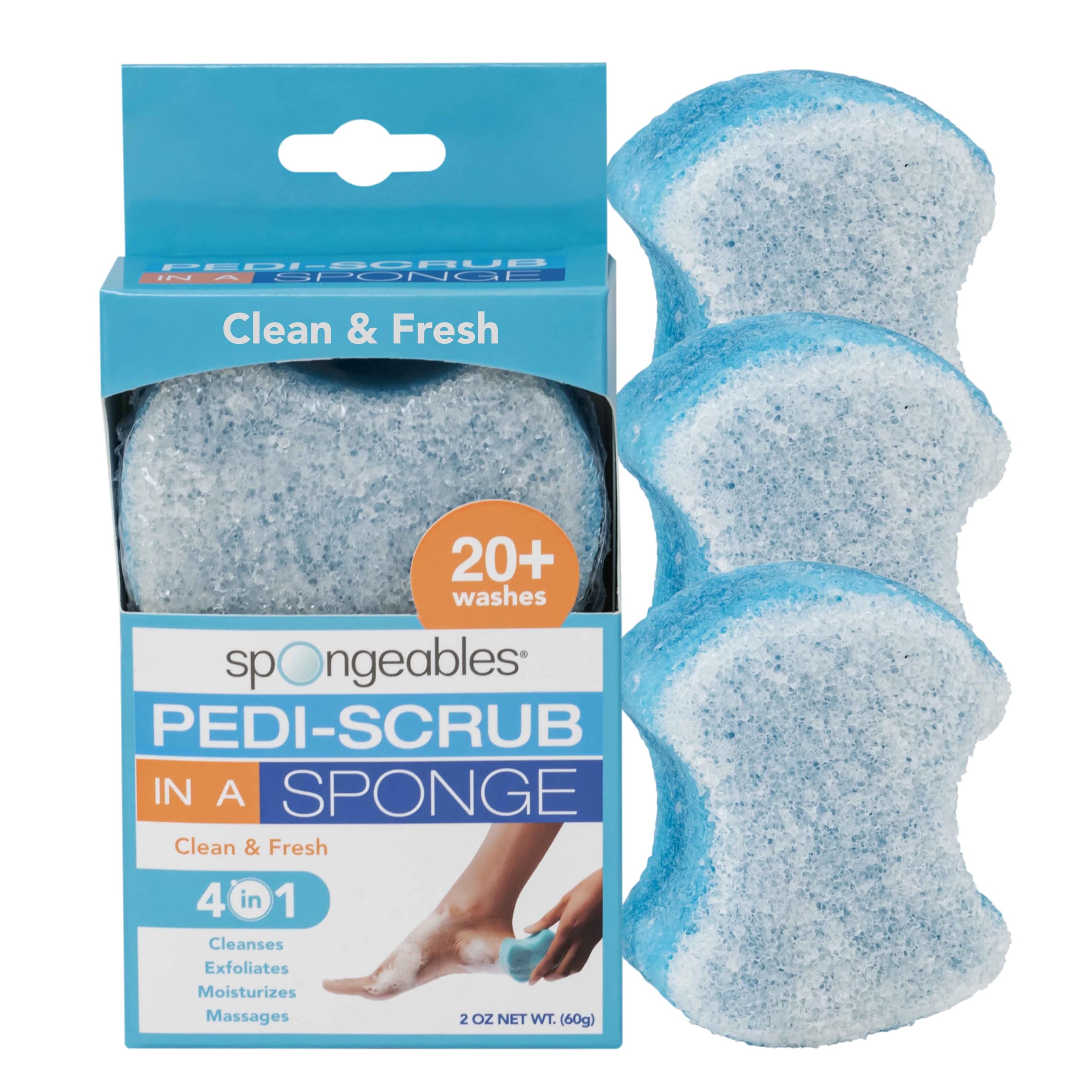 Foto 2 pulgar | Esponja Exfoliante Para Pies Spongables Pedi Scrub, 3 Unidades - Venta Internacional.