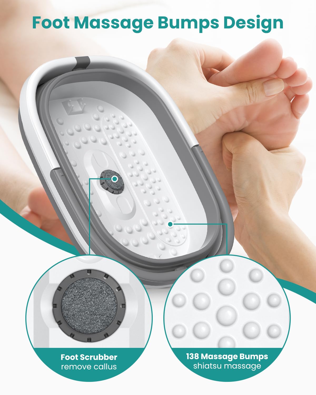 Foto 5 pulgar | Bañera Plegable Nekteck Para  Remojo De Pies Con Acupresión - Venta Internacional.