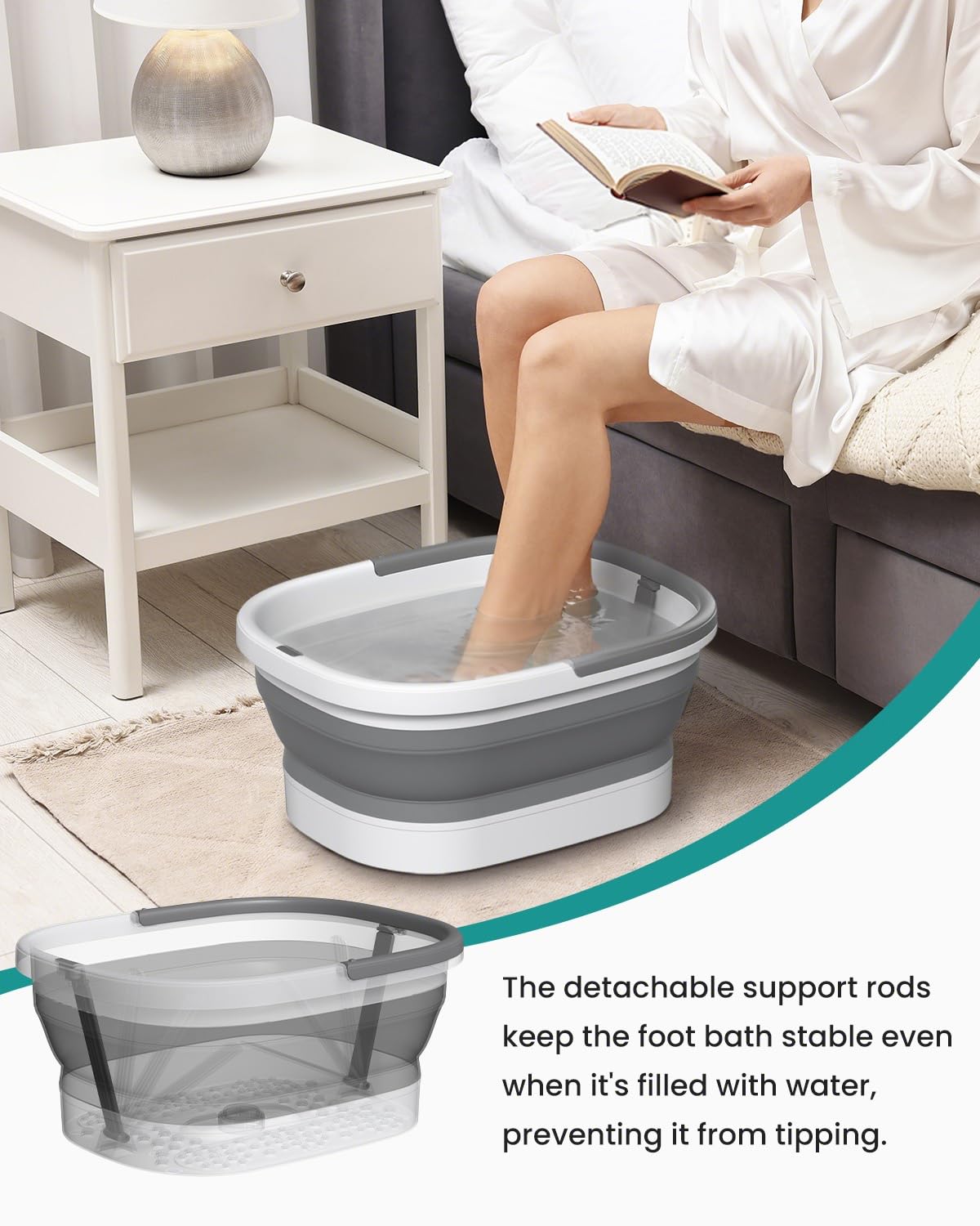 Foto 6 pulgar | Bañera Plegable Nekteck Para  Remojo De Pies Con Acupresión - Venta Internacional.
