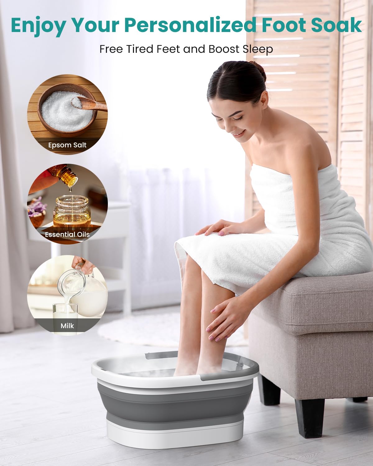 Foto 7 pulgar | Bañera Plegable Nekteck Para  Remojo De Pies Con Acupresión - Venta Internacional.