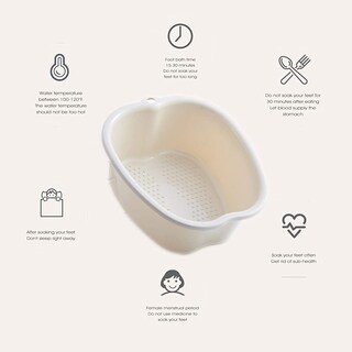 Foto 2 | Lavabo De Baño Para Remojo De Pies Huoguo Tamaño Grande De Plástico Blanco - Venta Internacional.