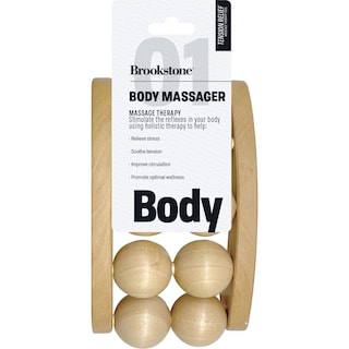 Foto 1 | Masajeador De Cuerpo Manual Madera Brookstone